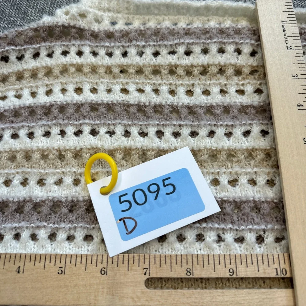 Coastal Boho Open Knit Cropped Sweater‎ XS Indie Ethereal Euro Layering Oversize